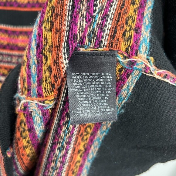 ANTHROPOLOGIE Sparrow Lambswool Faire Isle Stripe Lace Knit Sweater Dress Small - Picture 8 of 8